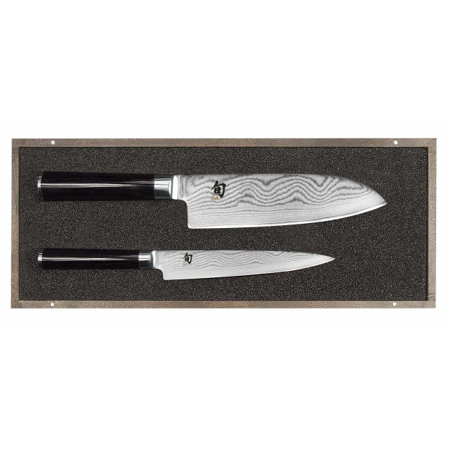 Budget đ Set Couteau Santoku et Couteau Universel Shun Classic Damas Kai â 3 Budget đ Set Couteau Santoku et Couteau Universel Shun Classic Damas Kai â