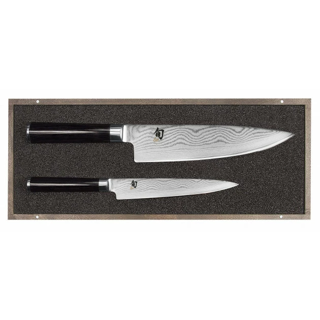 Nouveau ⌛ Set Couteau Universel et Couteau de Chef Shun Classic Damas Kai 👍 3 Nouveau ⌛ Set Couteau Universel et Couteau de Chef Shun Classic Damas Kai 👍